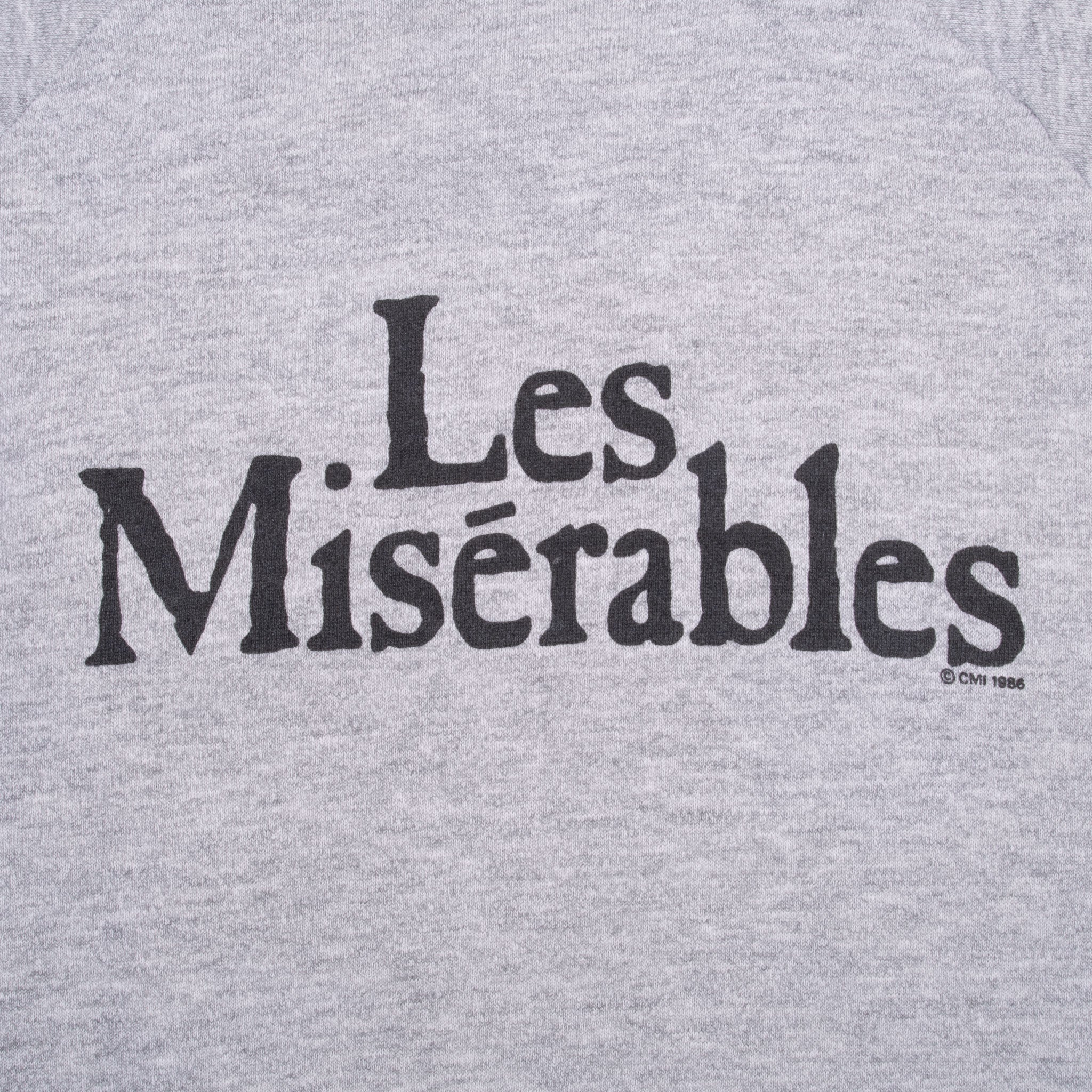 Vintage Les Miserables Sweatshirt 1986 Size Large Made In Usa