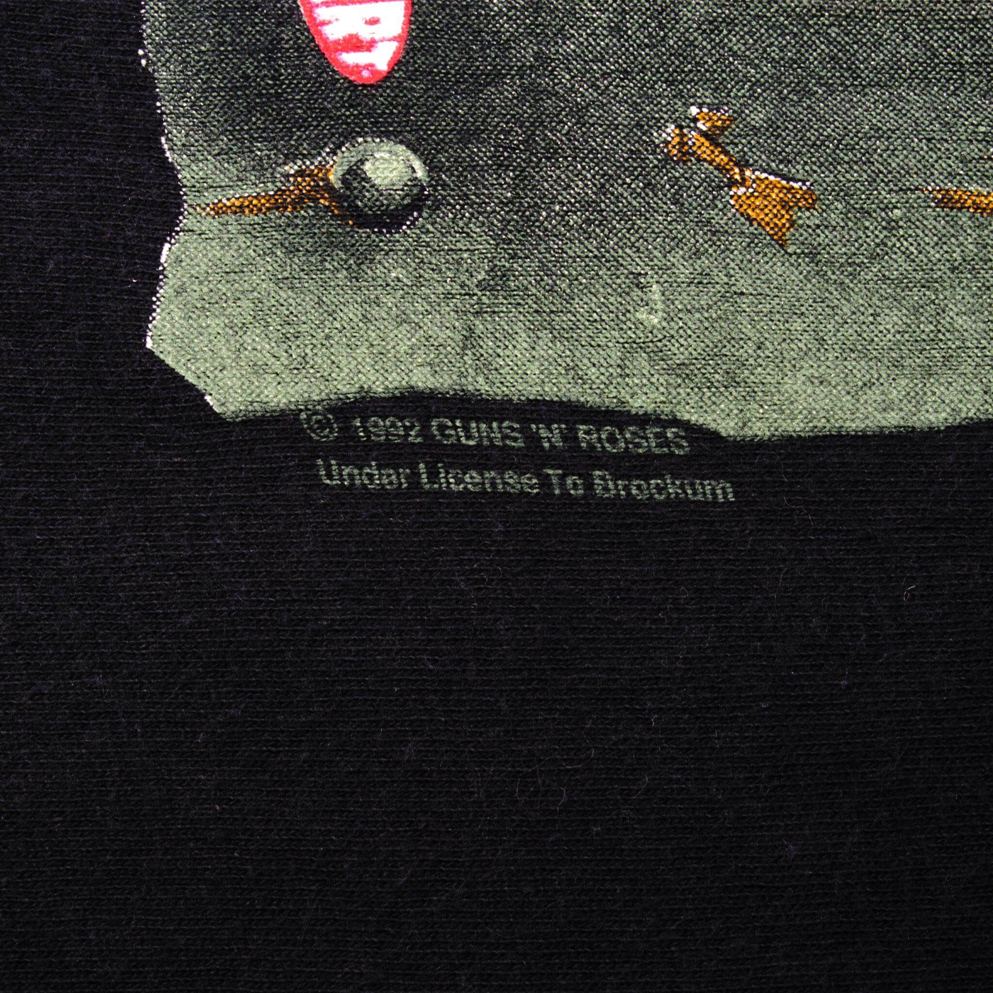 VINTAGE GUNS N' ROSES CONCERT BROCKUM TEE SHIRT 1992 SIZE LARGE MADE IN USA