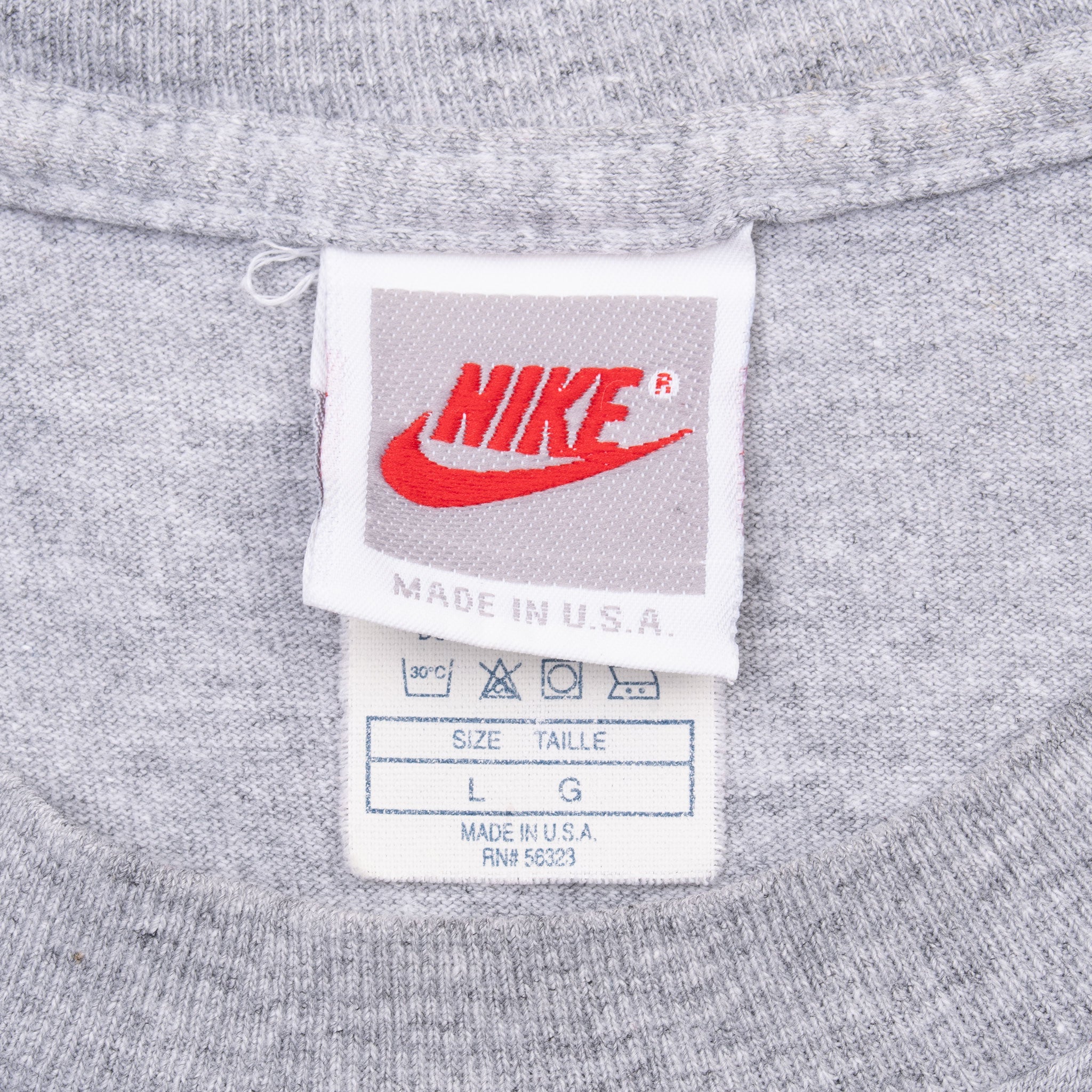 Vintage Nike Basketball Food Sleep Hoop Grey Tee Shirt Late 1980S Large Made In Usa With Single Stitch Sleeves