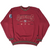 Full front view of burgundy San Francisco 49ers sweatshirt with embroidered chest graphic