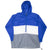 Vintage Nike Swoosh Blue White Grey Pullover Windbreaker Hooded Jacket 1990S Size XL