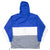Vintage Nike Swoosh Blue White Grey Pullover Windbreaker Hooded Jacket 1990S Size XL