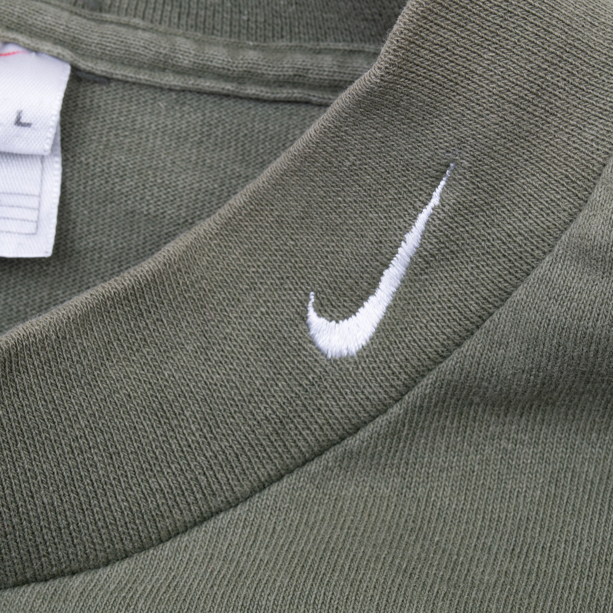 Vintage Nike Olive Green Long Sleeve Turtle Neck Tee Shirt 1990S Size Large