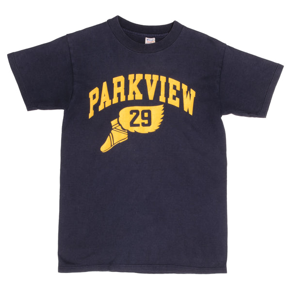 Vintage Champion Parkview Tee Shirt 1980s Size Small Made In USA With Single Stitch Sleeves