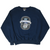 Full front view of navy Georgetown Hoyas crewneck sweatshirt with embroidered crest