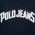 Vintage Ralph Lauren Polo Jeans Navy Blue Long Sleeve Tee Shirt 1990S Size XL Made In Usa