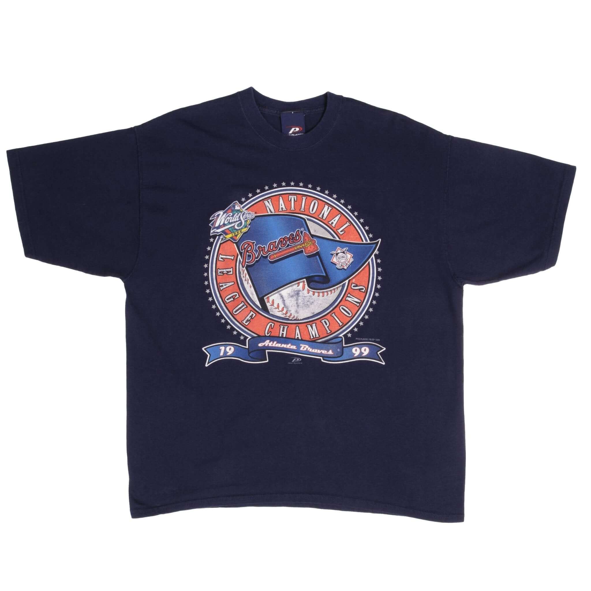 Vintage MLB Atlanta Braves National Champions 1999 Tee Shirt Size XL