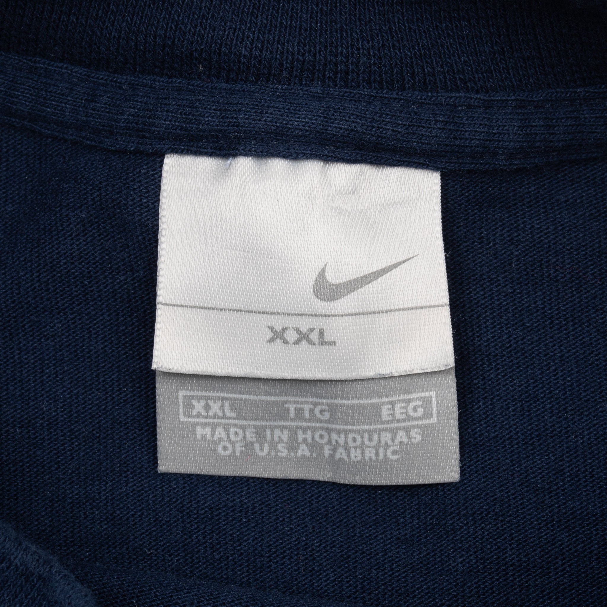 Vintage Nike Navy Blue Long Sleeve Turtle Neck Tee Shirt 2000S Size 2XL