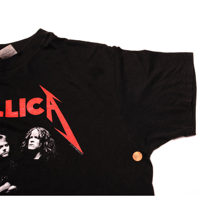 Vintage Metallica And Justice For All Spring Ford Tee Shirt 1988 Size Large Made In USA with single stitch sleeves