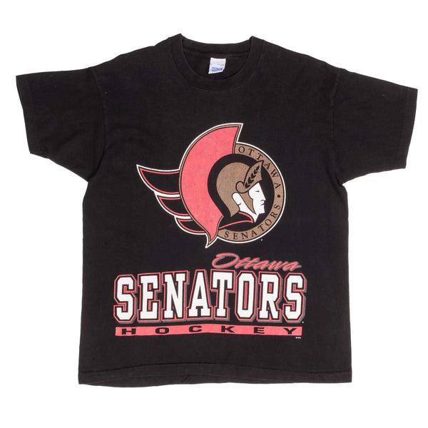 Vintage NHL Ottawa Senators 1990S Tee Shirt Size Large Made In USA With Single Stitch Sleeves