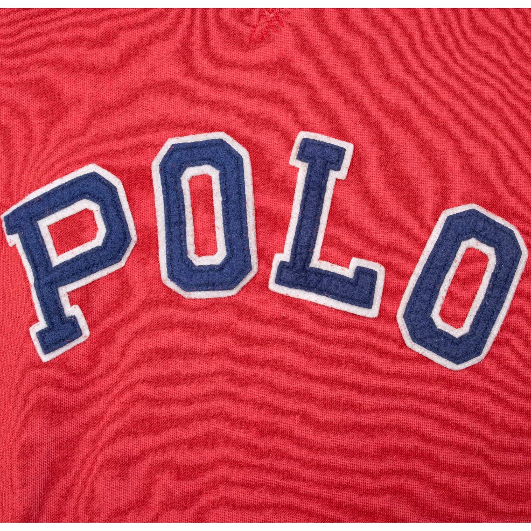 Vintage Polo Ralph Lauren Red Hoodie Sweatshirt Size 4XL