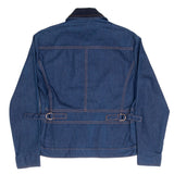 Vintage Big Smith Corduroy Collar Denim Jacket 1960S Size Medium Made In Usa