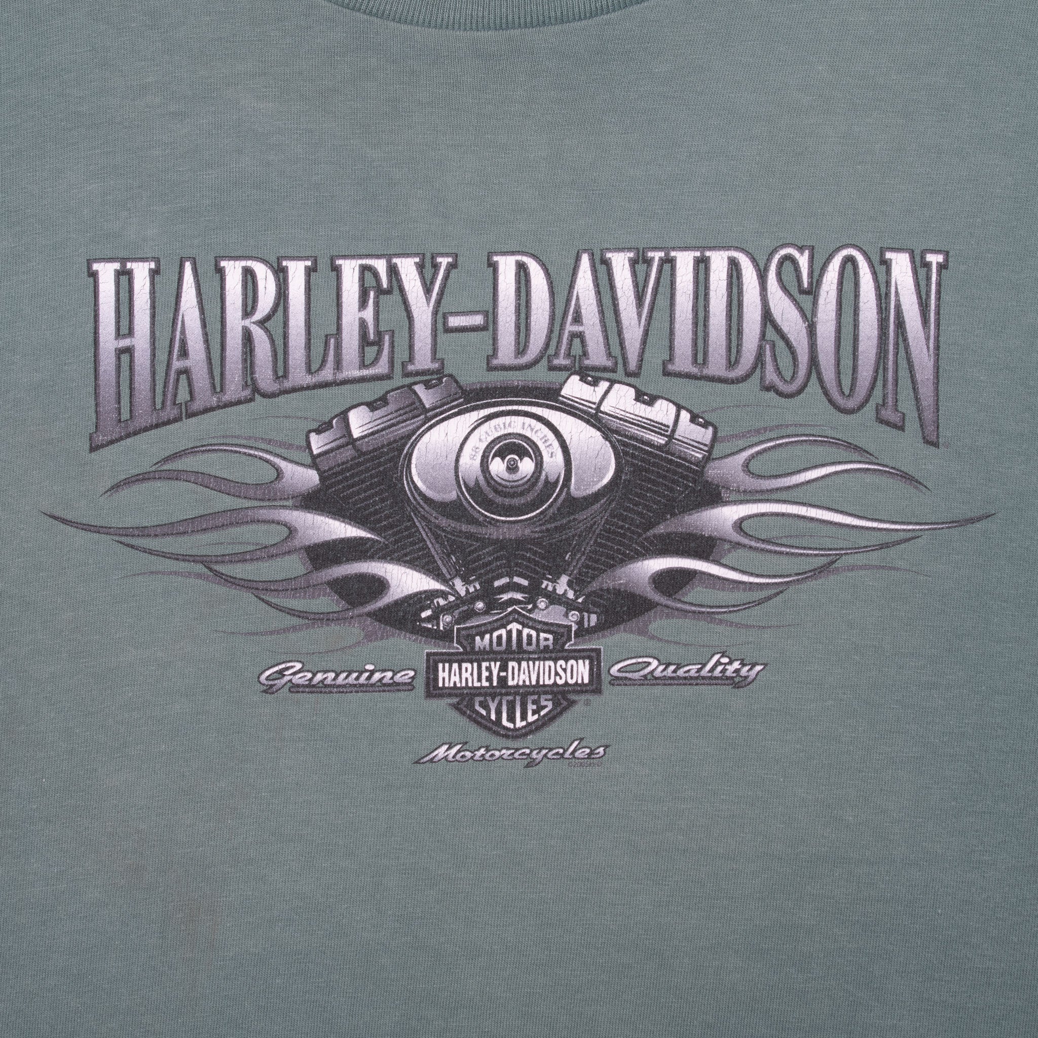 Vintage Harley Davidson Sandy Utah Sage Green Tee Shirt 2005 Size Large