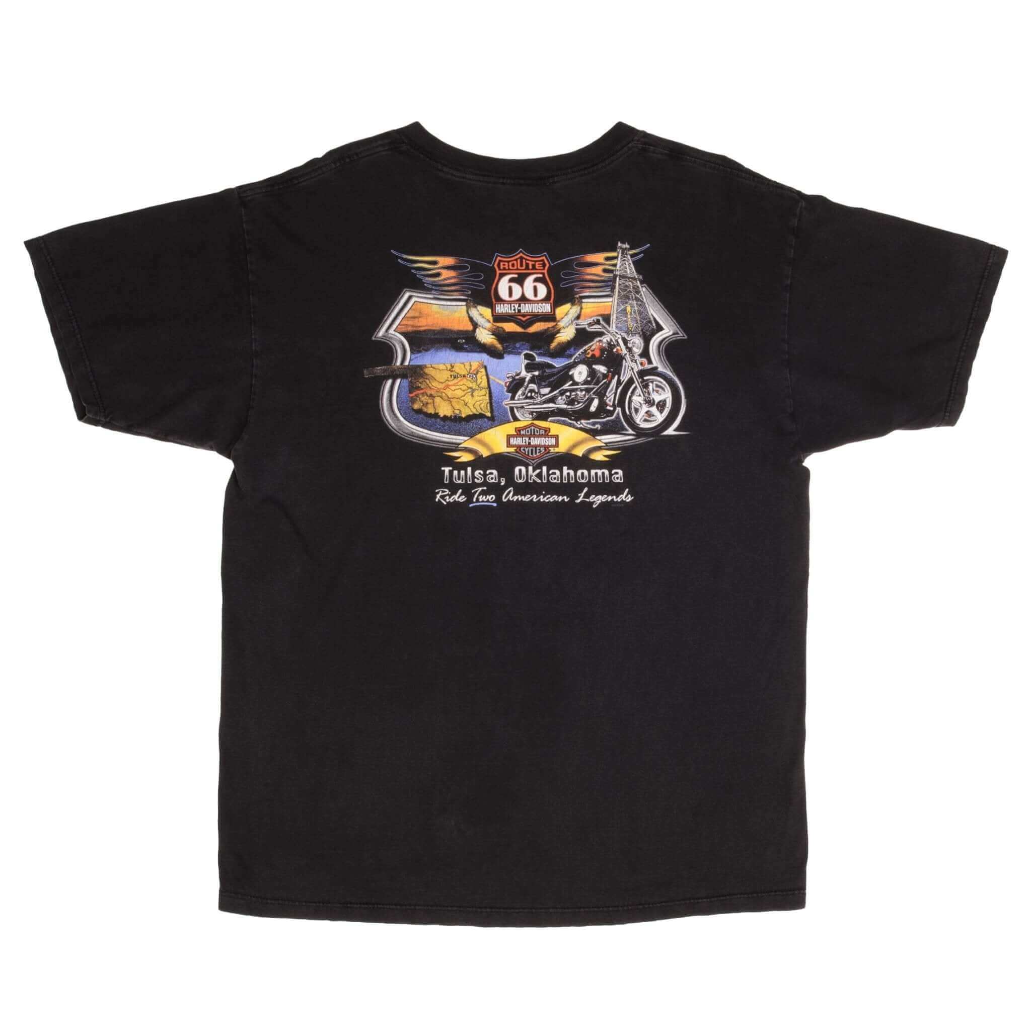 Vintage Harley Davidson Motor Cycles Tulsa Oklahoma 2000 Size XL Made In USA