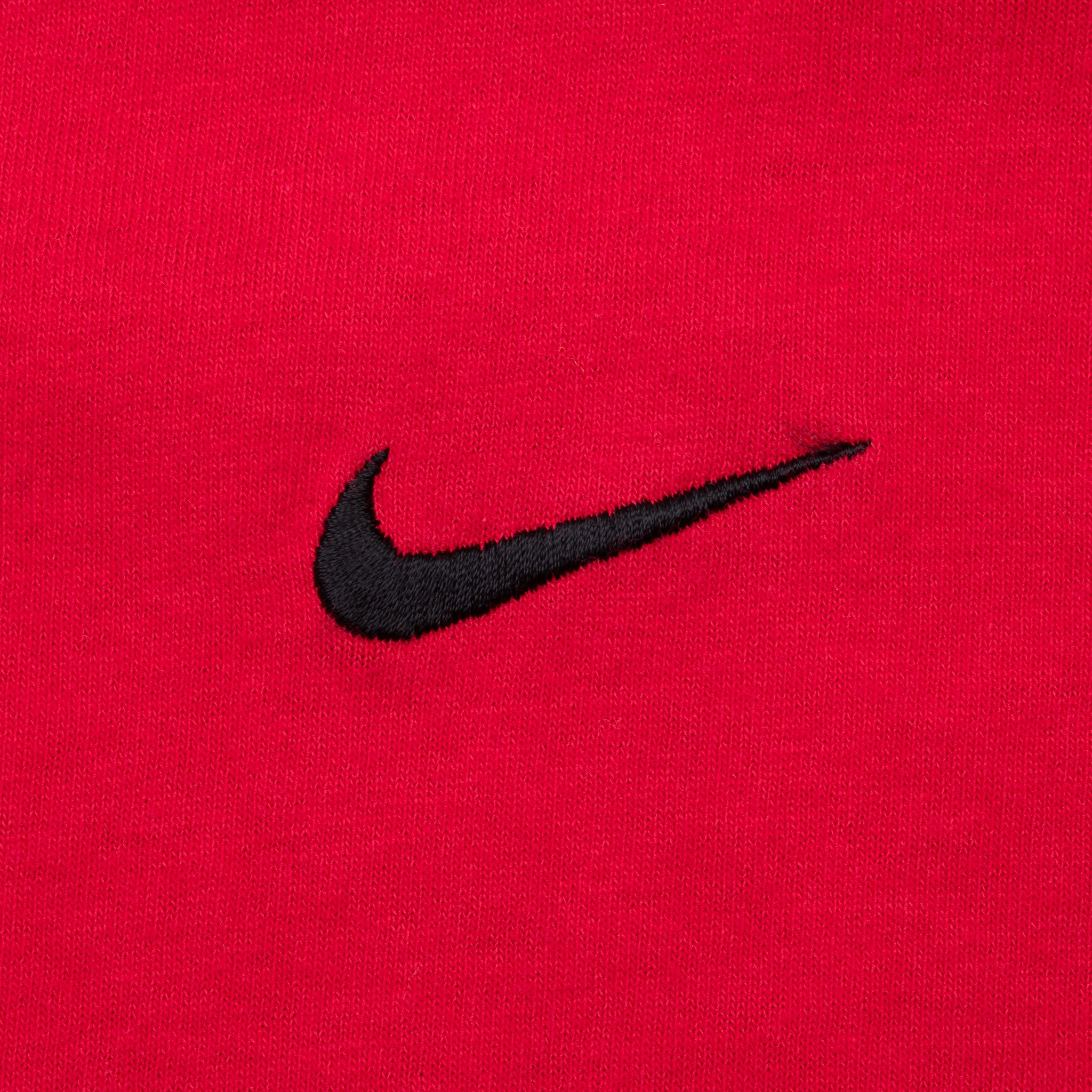 Vintage Nike Classic Swoosh Red Tee Shirt 1990S Size XL Made In Usa