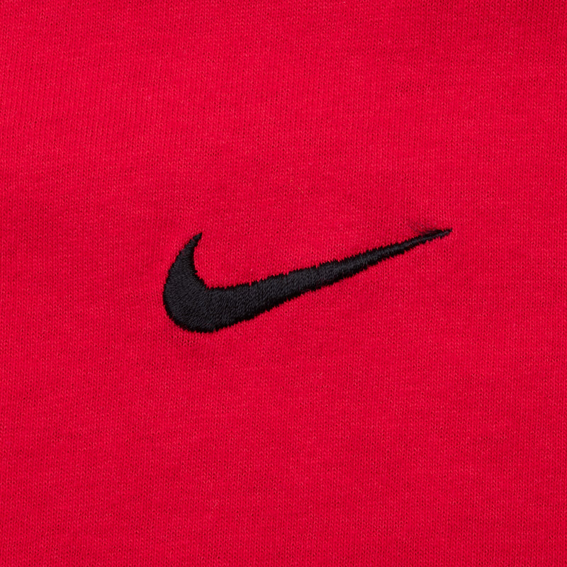 Vintage Nike Classic Swoosh Red Tee Shirt 1990S Size XL Made In Usa