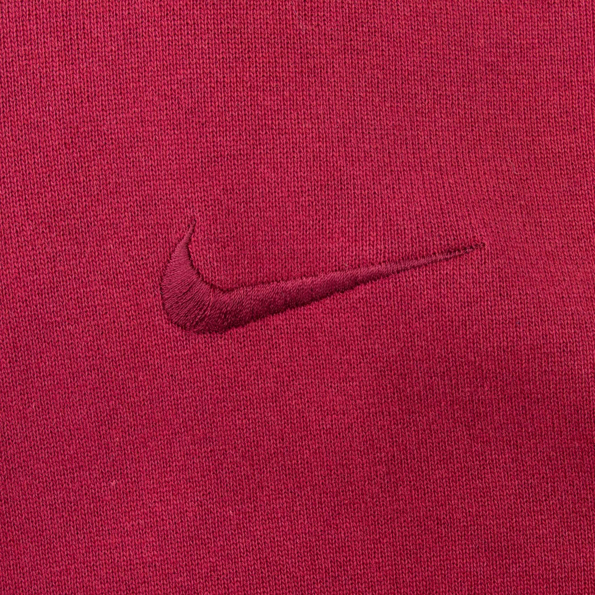 Vintage Nike Classic Swoosh Red Hoodie Sweatshirt 1990S Size 2XL