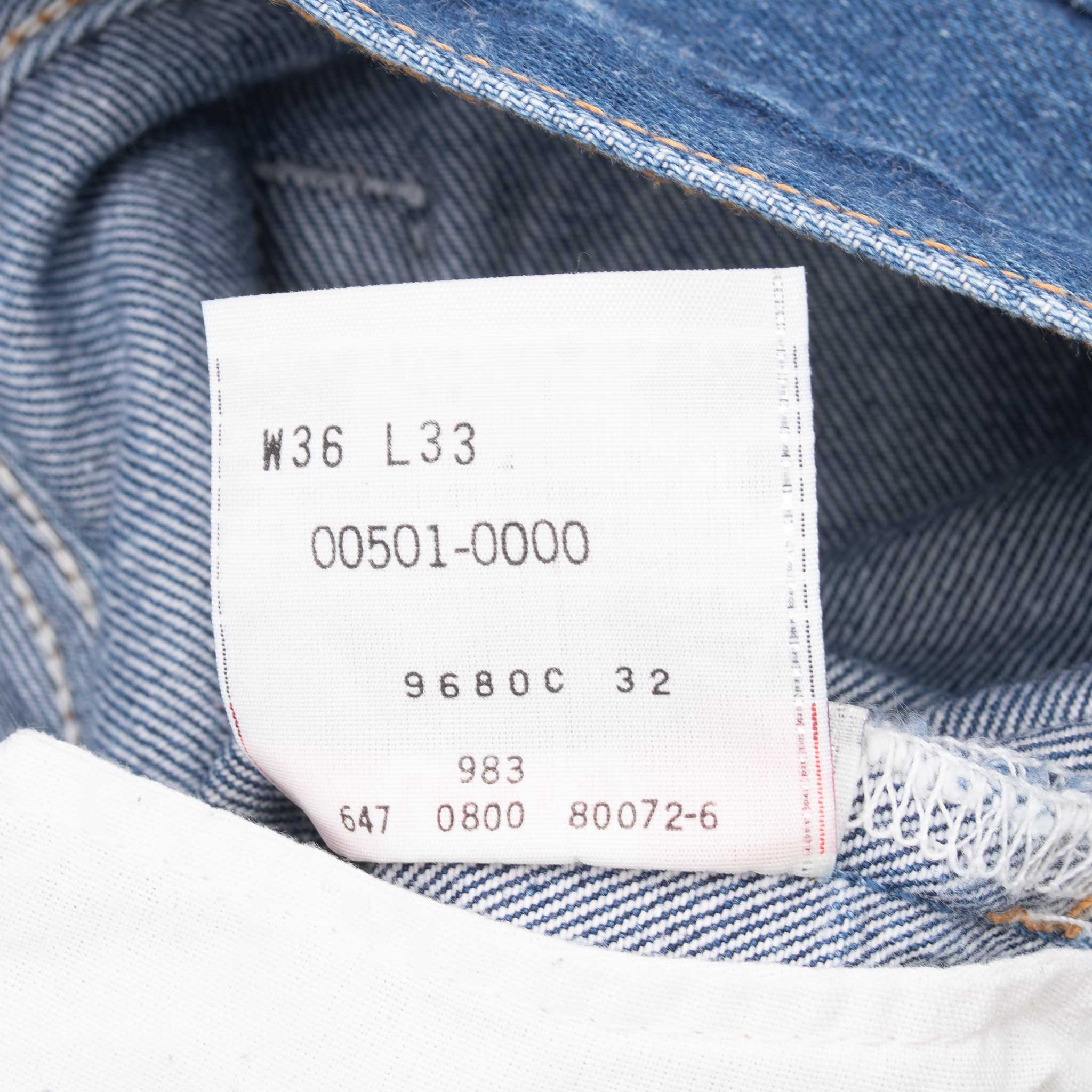 VINTAGE LEVIS 501 INDIGO BLUE JEANS 1990S SIZE 32X29 MADE IN USA