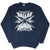 Full front view of navy Dallas Cowboys crewneck sweatshirt with large star graphic