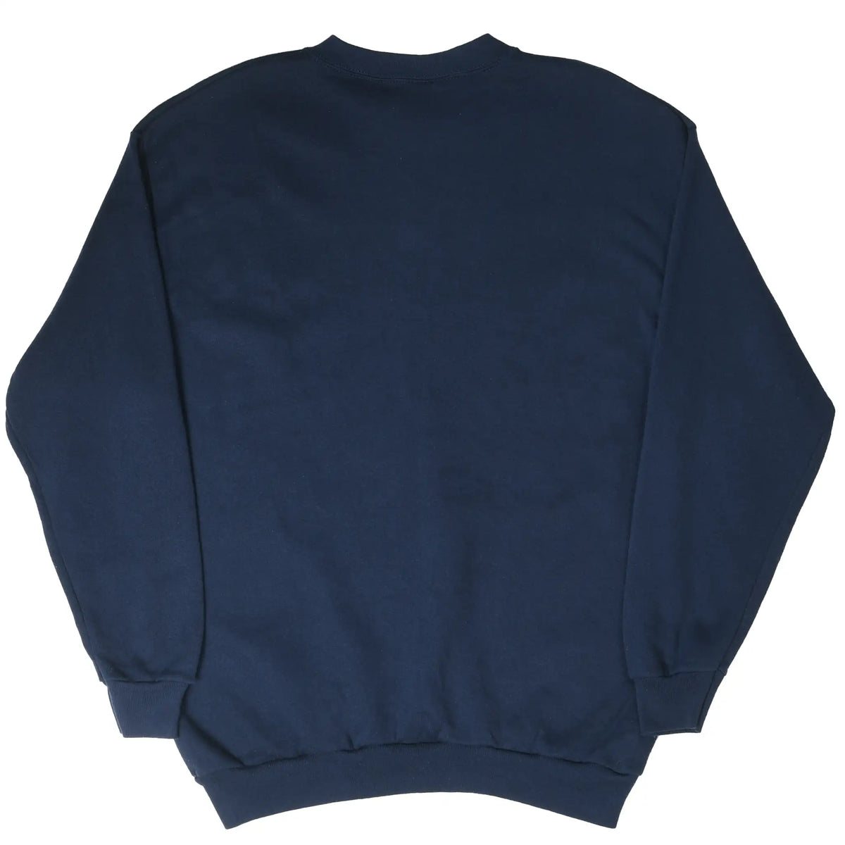 Back of navy Dallas Cowboys crewneck sweatshirt with no graphic