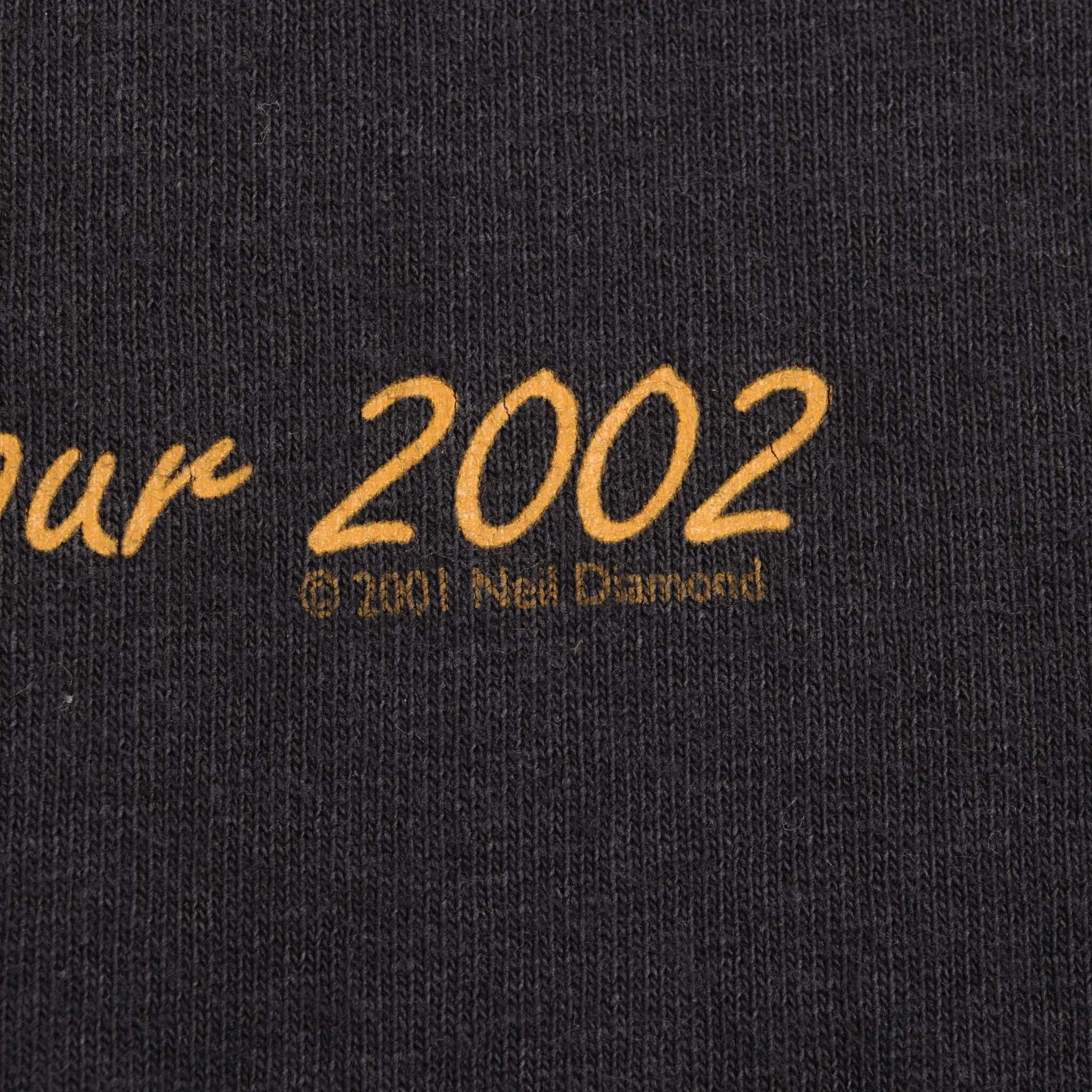 Vintage Neil Diamond In Live Concert 2001 2002 Tee Shirt Size Large Copyright