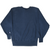 Back view of plain navy Champion Reverse Weave sweatshirt with sleeve logo patch