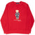 Vintage Ralph Lauren Polo Teddy Bear Red Sweatshirt Size Xl