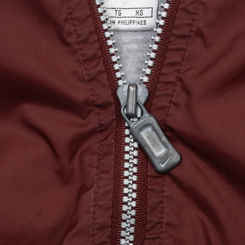 Vintage Nike Burgundy Pullover Windbreaker Jacket 1990S Size XL