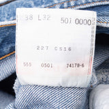 Vintage Preshrunk Levis 501 Indigo Jeans 1990S Size 35X29 Made In Usa With A Medium Light Wash

Size on Tag 36X33 Actual size 35X29

Back Button #555