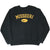 Full front view of black Missouri Mizzou crewneck sweatshirt with gold Nike graphic