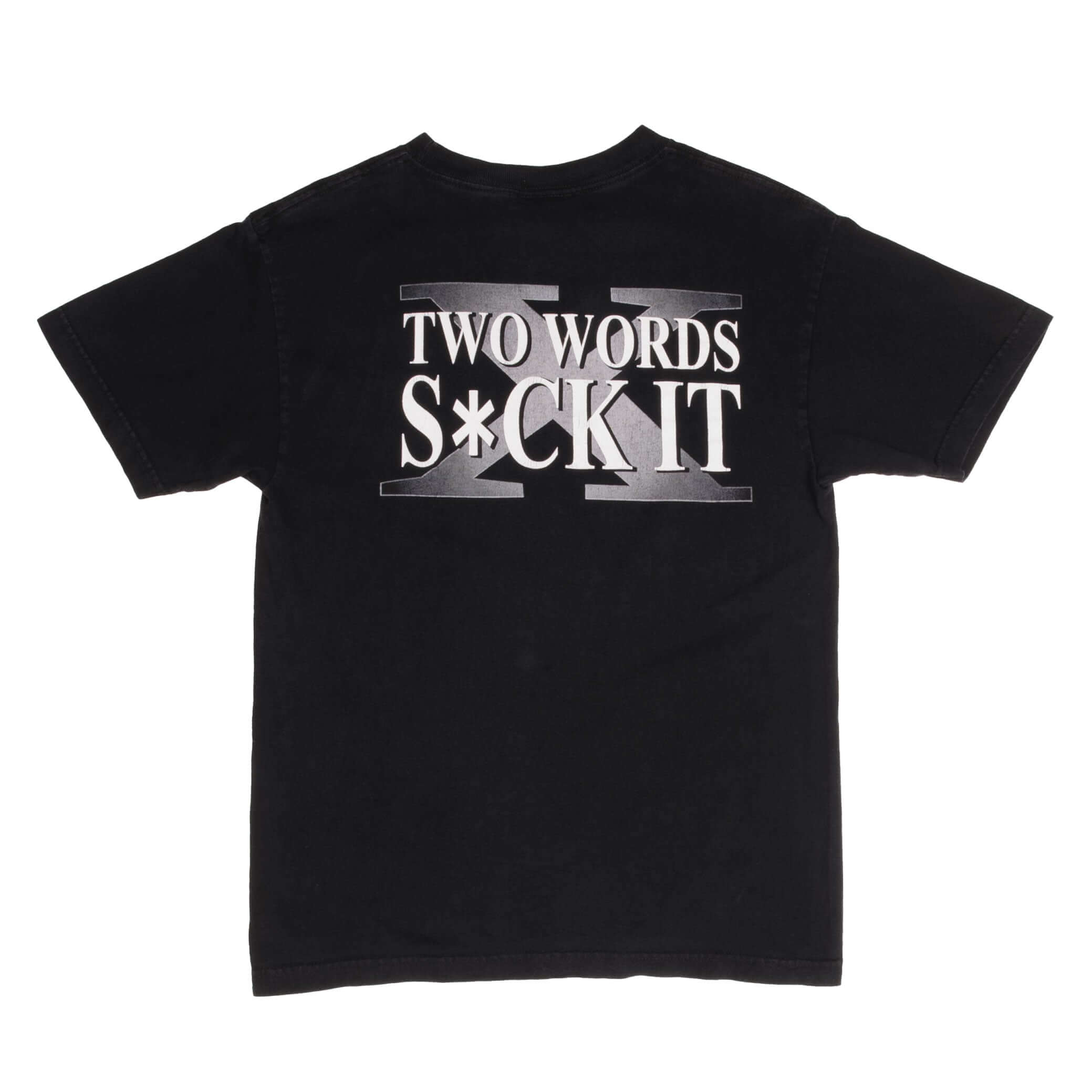 Vintage WWE World Wrestling Federation D-Generation X Two Words S*ck It Tee Shirt 2002 Size Medium