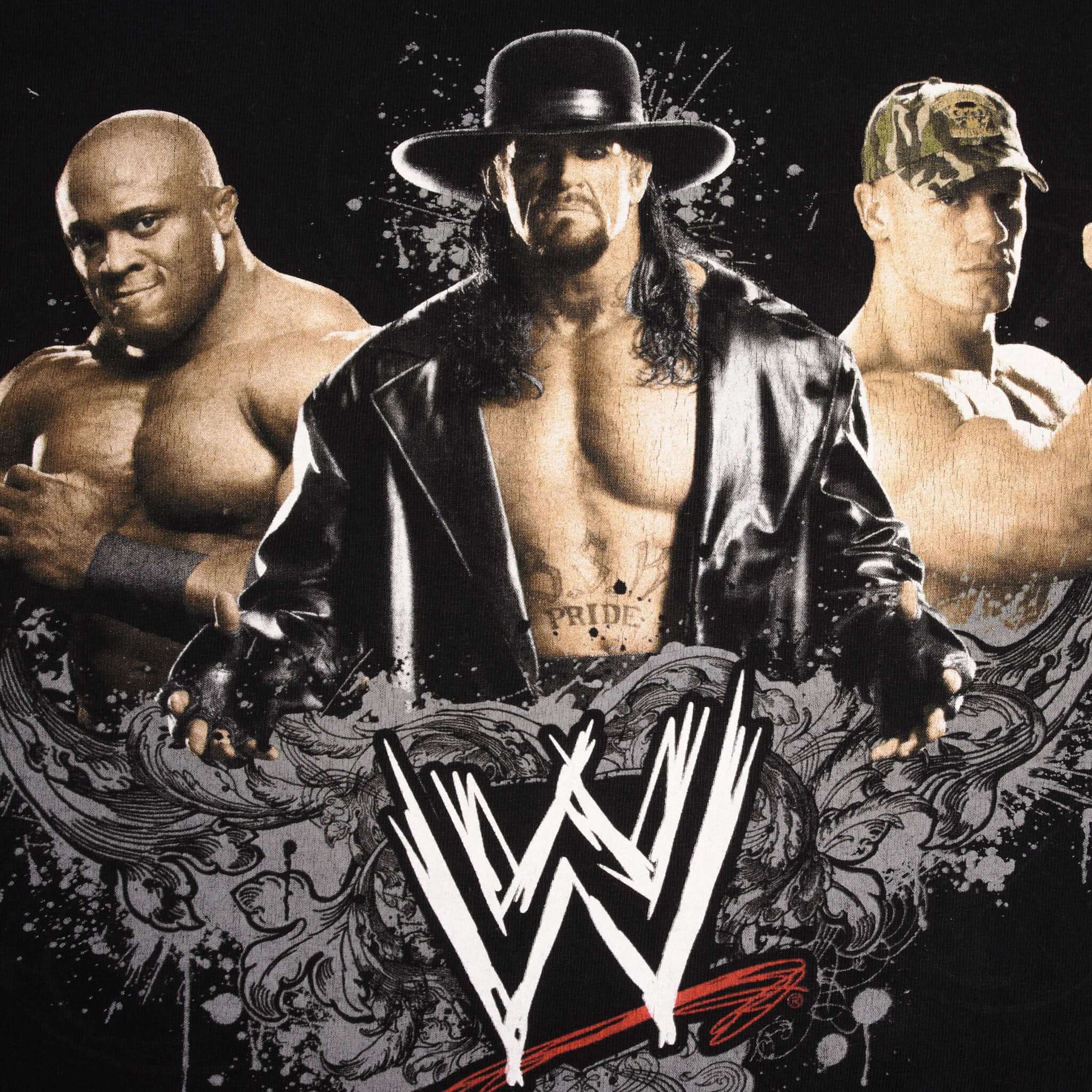 Vintage Wwe The Undertaker John Cena Bobby Lashley Tee Shirt 2007 Size Medium