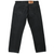 Back view of black Levi's 501 jeans with two stitched pockets and waistband patch