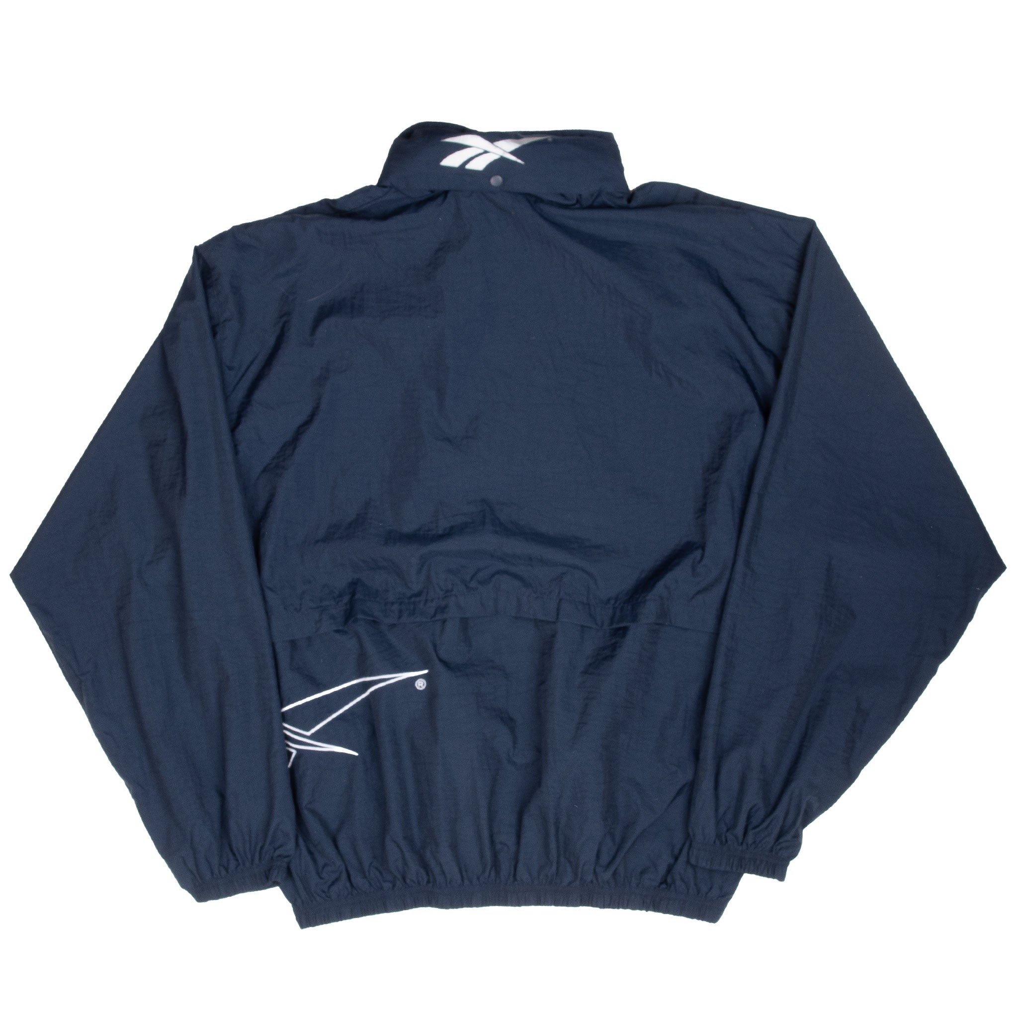 Vintage Reebok Navy Blue Windbreaker Jacket 1990S Size Large
