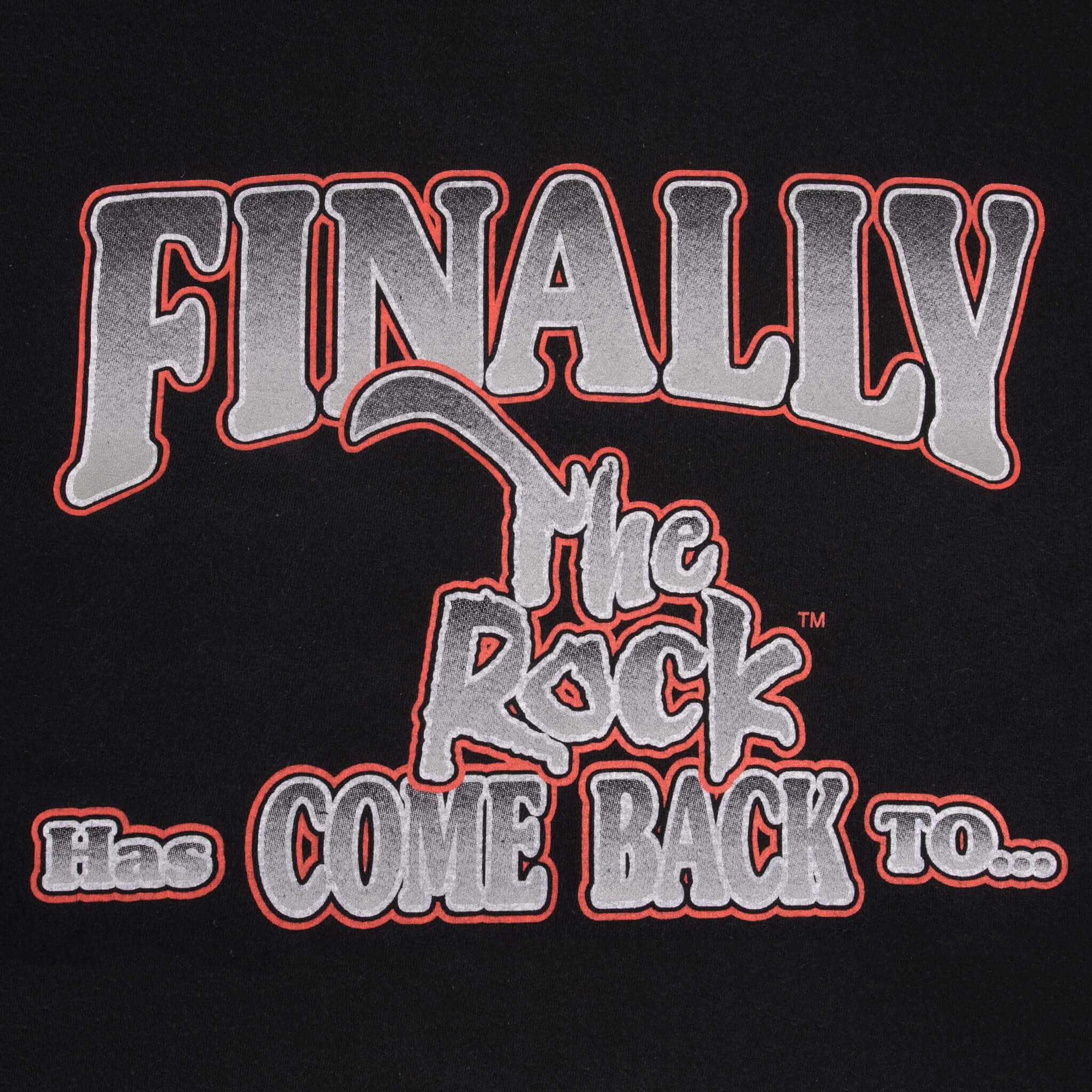 Vintage Wwe Wwf The Rock Has Come Back To Buffalo Tee Shirt 1990S Size Large
