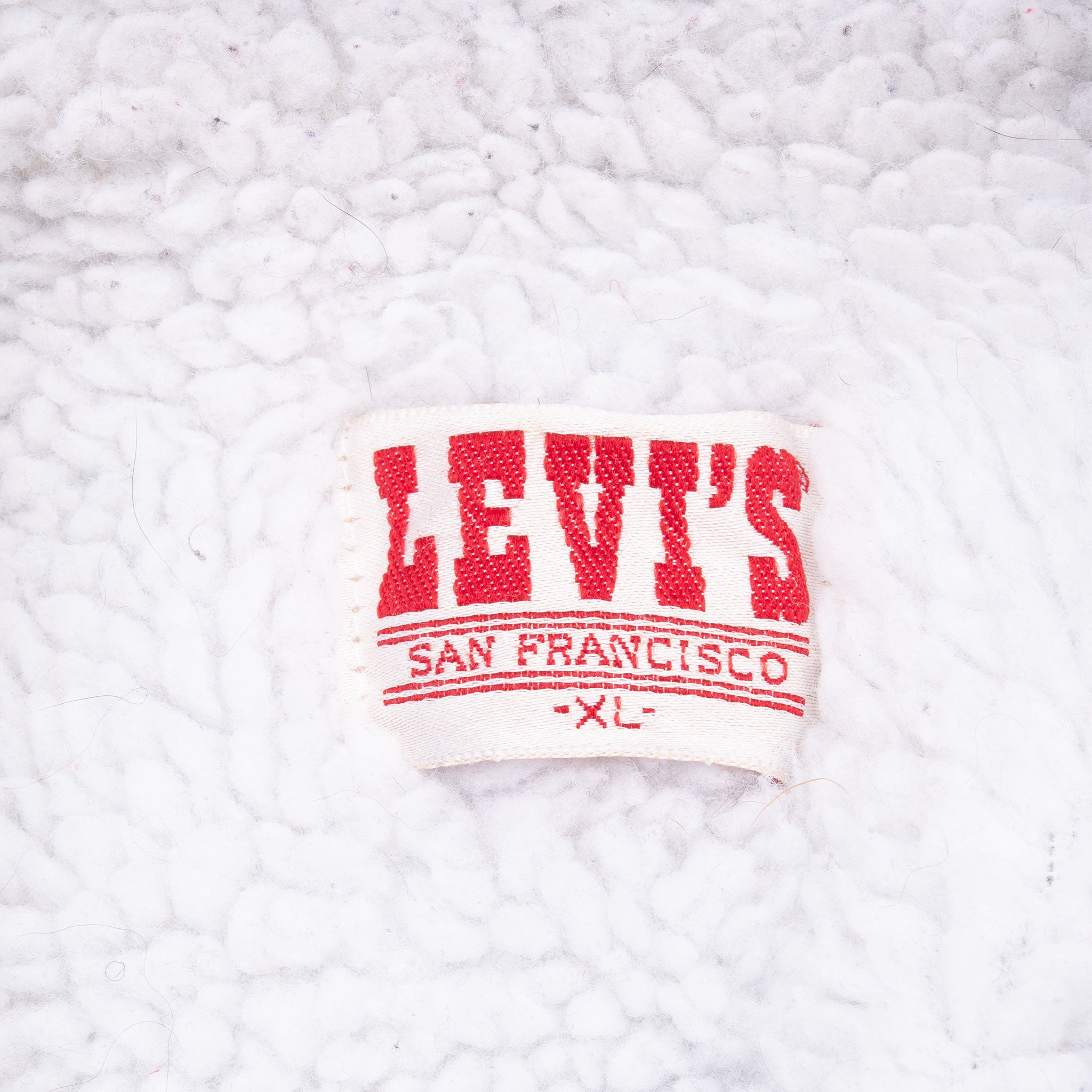 Vintage Levis Sherpa Trucker Blue Denim Jacket 1980S Size XL Made In Usa