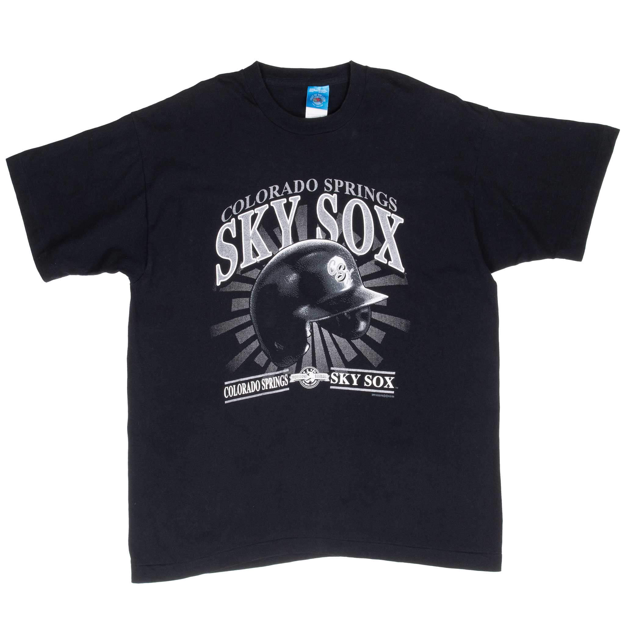 Vintage Milb Colorado Springs Sky Sox 1996 Tee Shirt Size XL Made In Usa With Single Stitch Sleeves