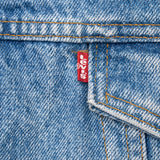 Vintage Levis Sherpa Trucker Blue Denim Jacket 1980S Size XL Made In Usa