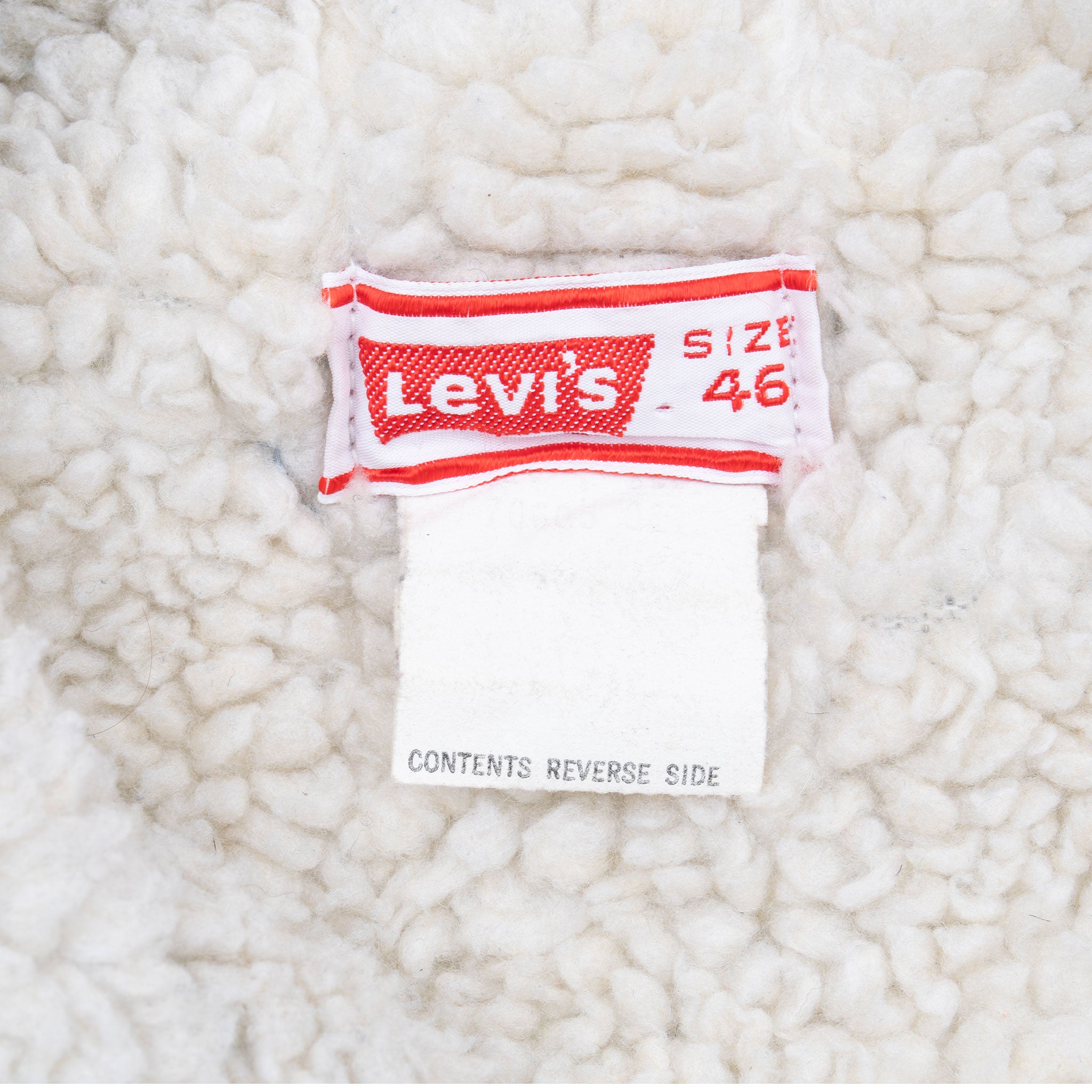 Vintage Levis Sherpa Trucker Denim Jacket 2 Pockets 1970S Size 46 Made In Usa