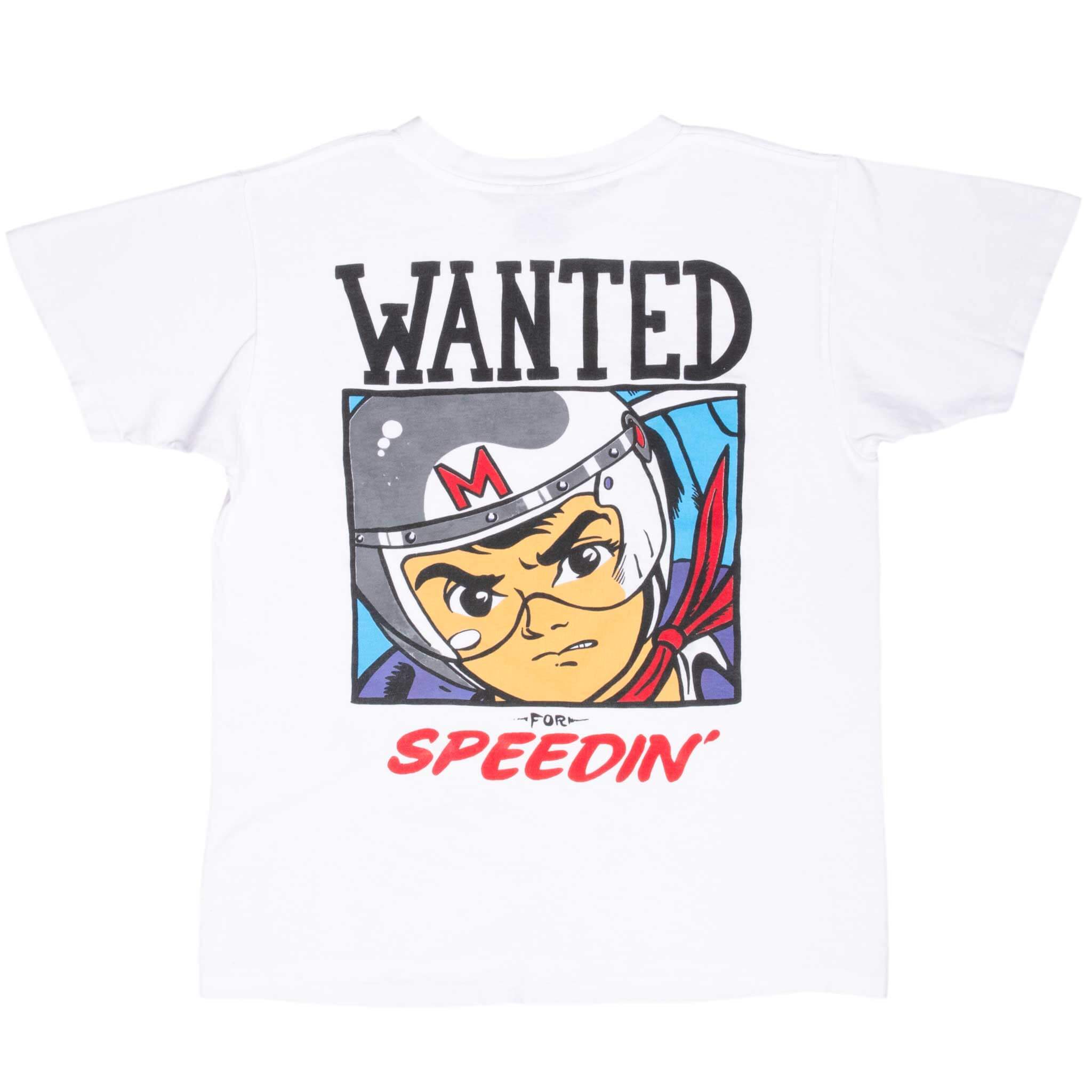 Vintage Speed Racer Wanted For Speeding Early 1990S Tee Shirt Size Large Made In Usa With Single Stitch Sleeves