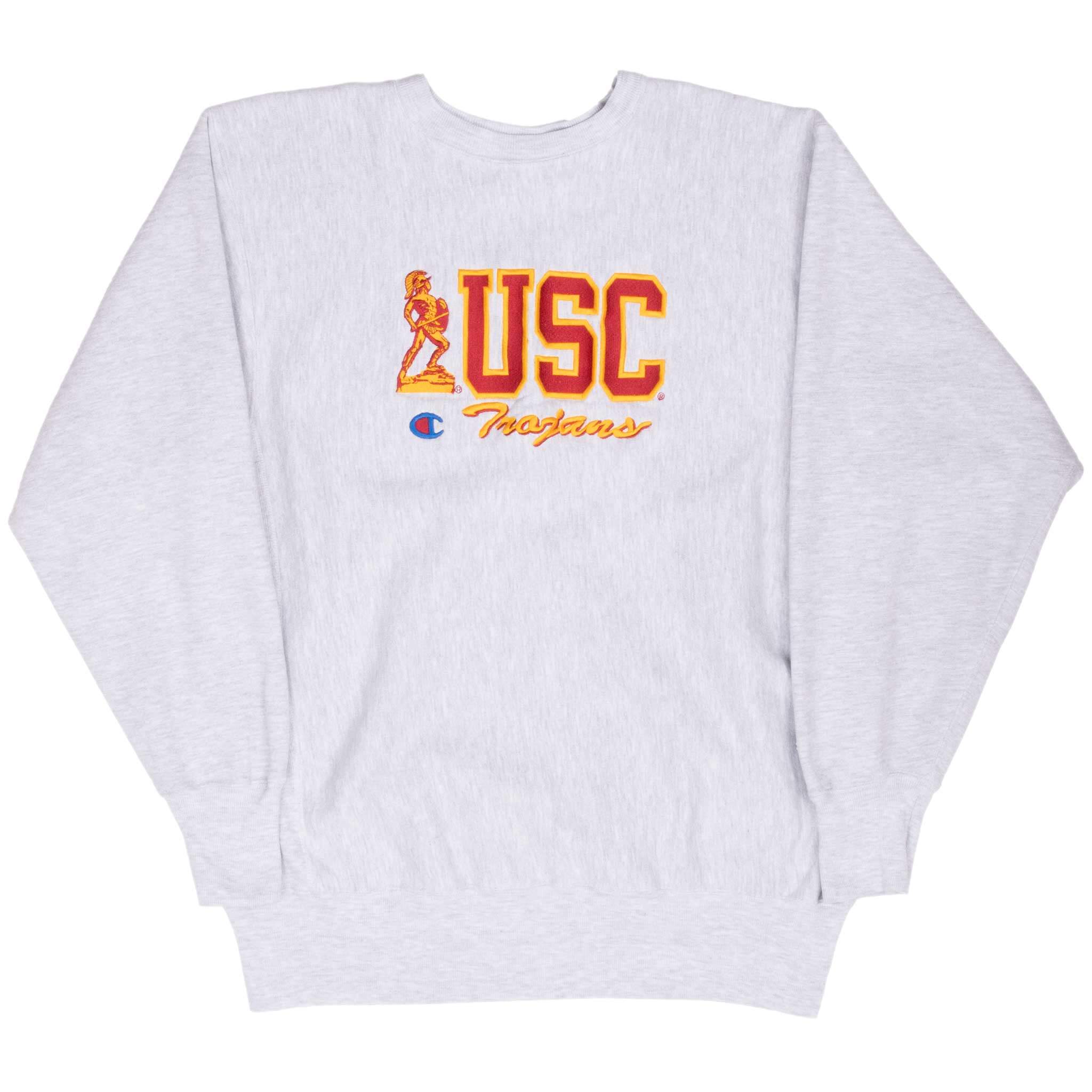 Vintage Champion Reverse Weave Usc Trojans Sweatshirt 1990S Size XL Made In Usa
