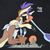 Close-up of Wile E. Coyote holding Road Runner in the front graphic on black T-shirt