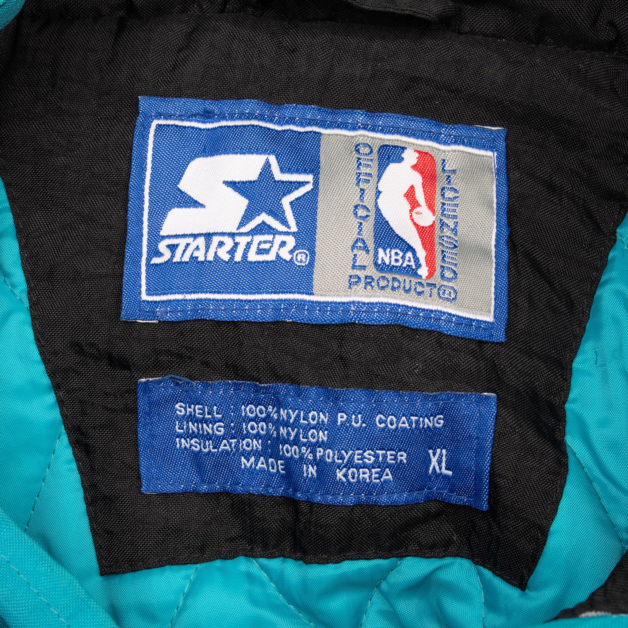 Vintage Nba Starter Charlotte Hornets Pullover Heavy Windbreaker Jacket 1990S Size XL