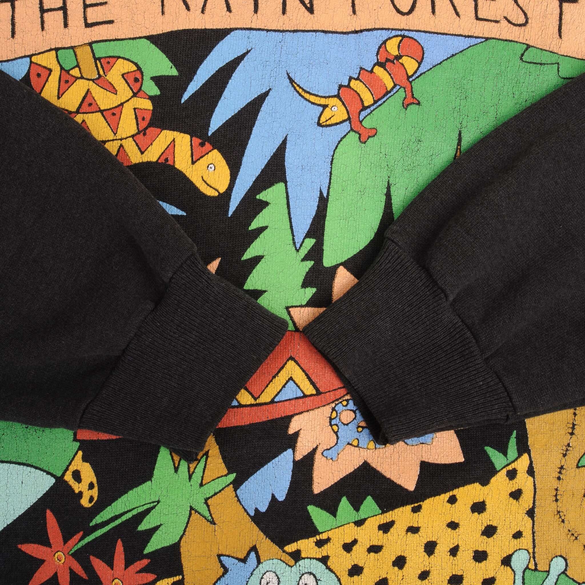 Vintage Green Peace The Rain Forect Endangered 1988 Sweatshirt Large Made In USA