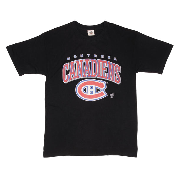 Vintage NHL Montreal Canadiens 1990S Tee Shirt Size Large Made In Canada With Single Stitch
