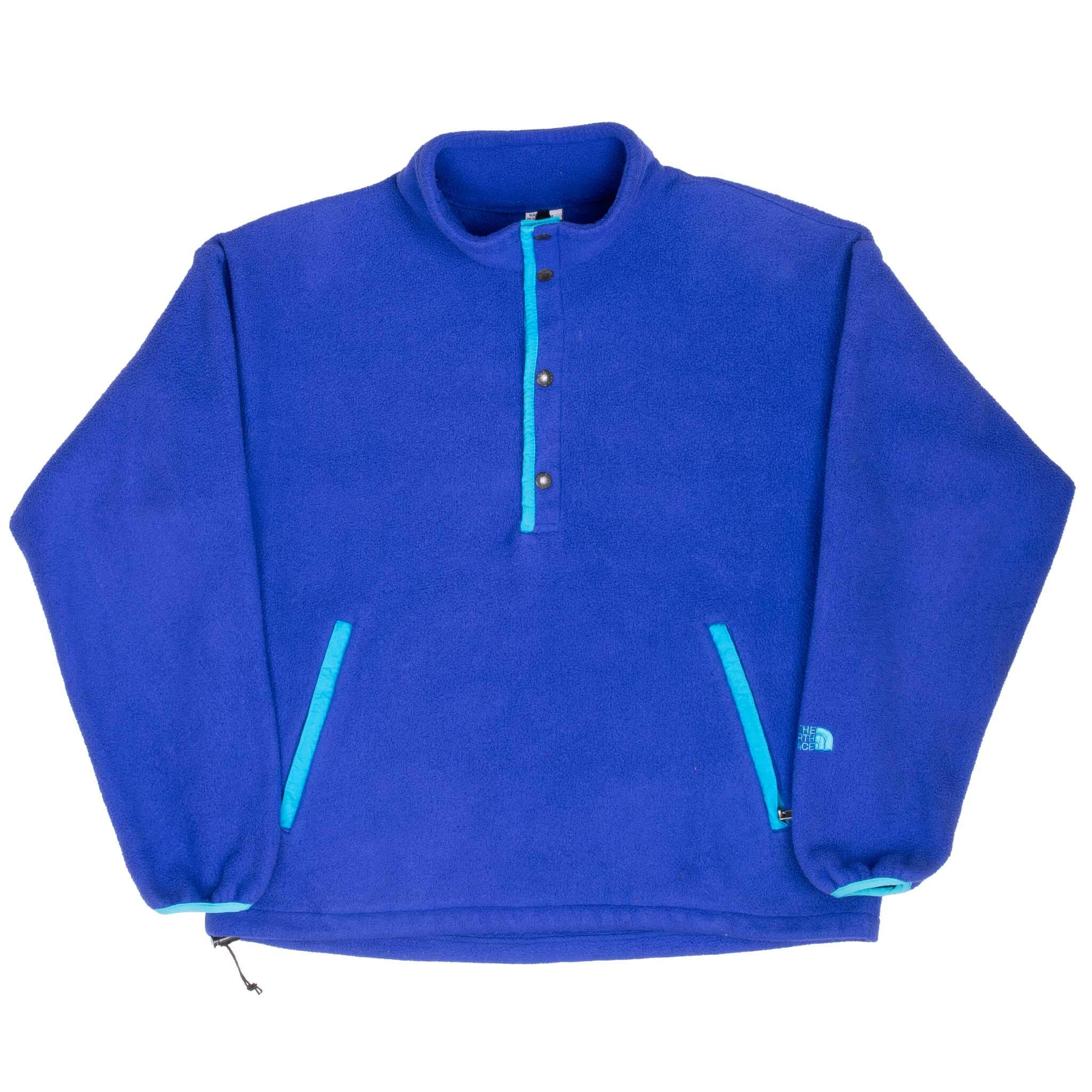 Vintage The North Face Pullover Purple Fleece Jacket 1990S Size Large