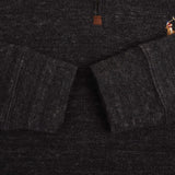 POLO RALPH LAUREN DARK GREY QUARTER 1/4 ZIP SWEATER SIZE MEDIUM