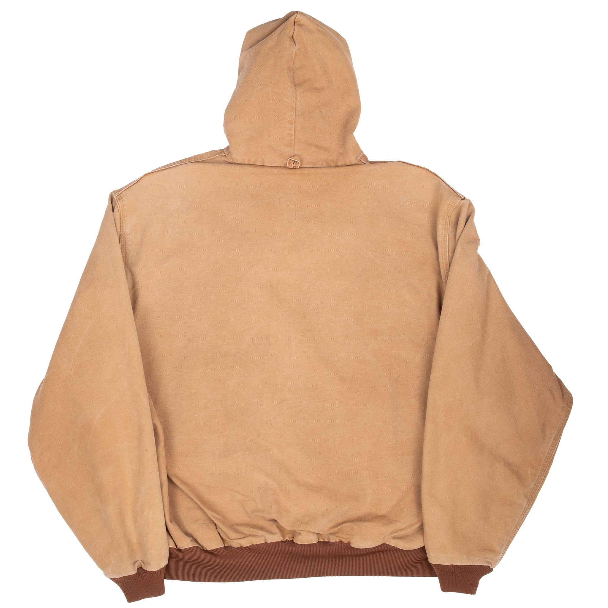 Vintage Carhartt Sandstone Hooded Active Jacket Jr106 Size 3XL Made In Usa