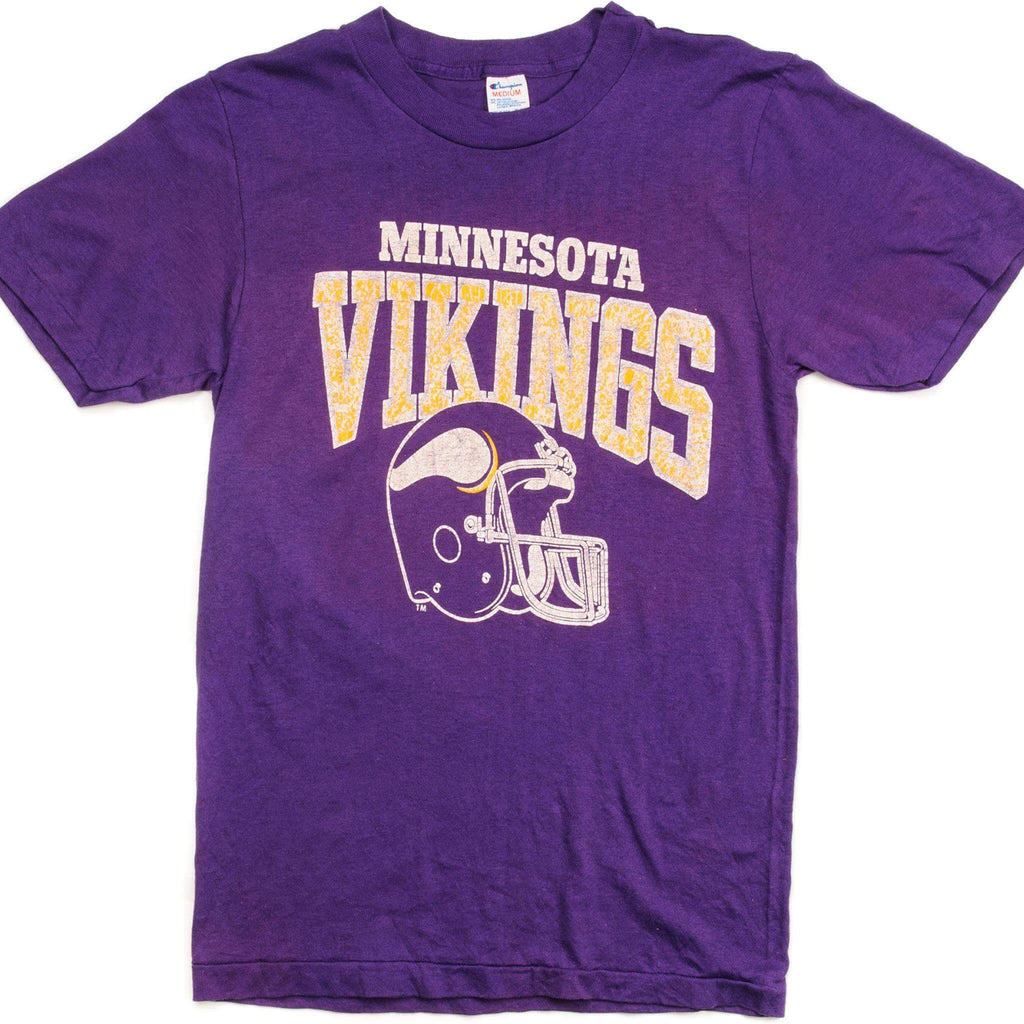 VINTAGE CHAMPION MINNESOTA VIKINGS TEE SHIRT EARLY 1980S XS MADE IN USA