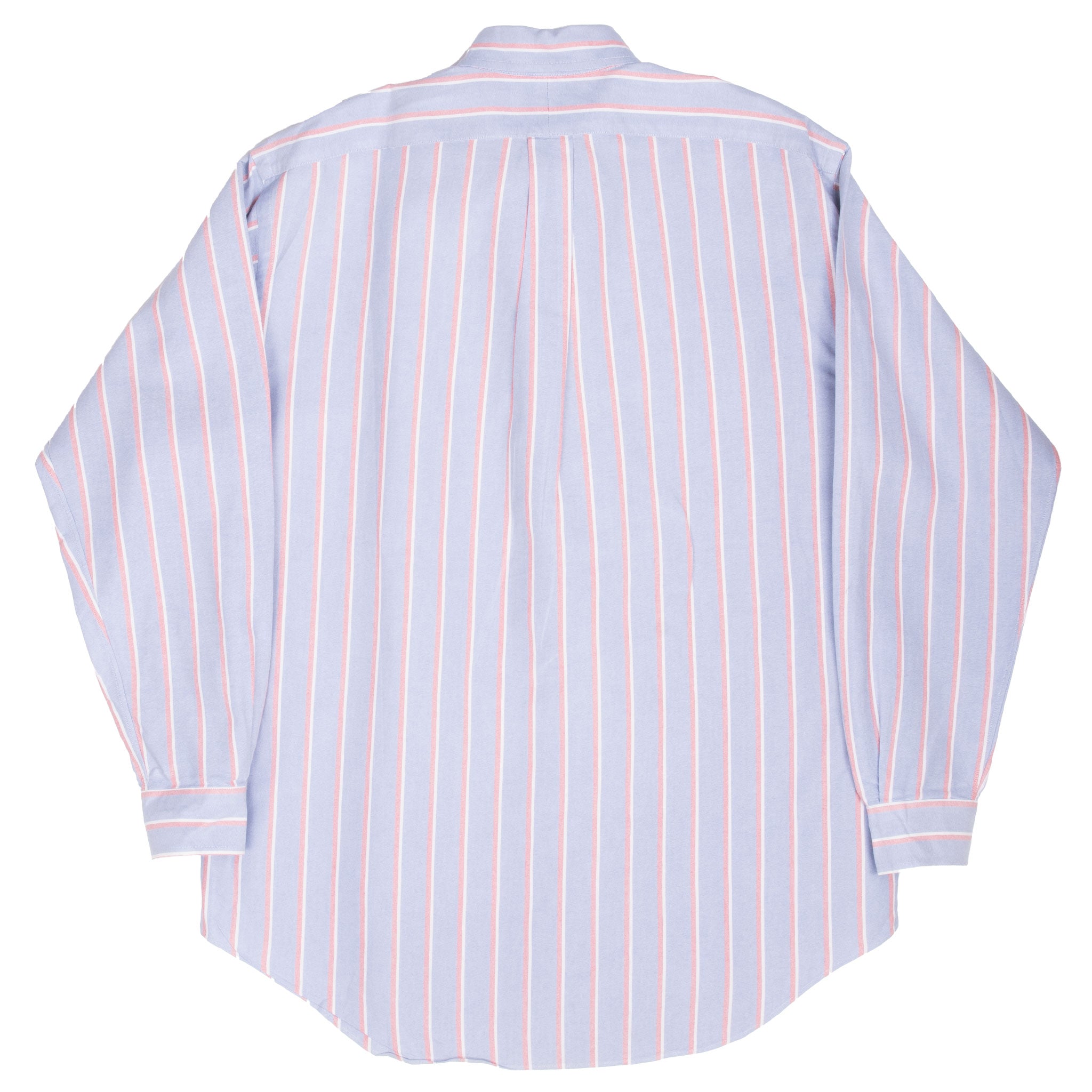 Vintage Ralph Lauren Blue And Red Striped Shirt 1990S Size Medium